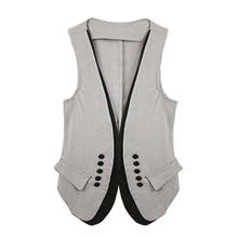 2022 Fashion women Korean suit Waistcoat Casual Vest Sleeveless Slim OL patchwork v-neck vest S-3XL A42 2024 - buy cheap
