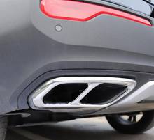 Car Accessories Stainless steel Rear Exhaust Pipe Four Tail Throat Decorative For VOLVO XC40  2017-2020 2024 - buy cheap