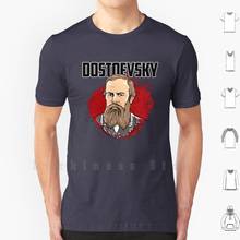 Dostoevsky-Camiseta de algodón DIY de gran tamaño, S-6xl Dostoevsky Dostoevskiy Dostoyevsky, letras rusas, cultura rusa, tiro y 2024 - compra barato