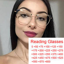 Очки для чтения женские, уникальные дизайнерские, с защитой от синего света, в металлической оправе 2024 - купить недорого