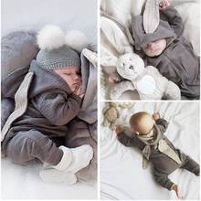 2020 Boy Girl Rompers Clothes for Newborn Infant Toddler Rabbit Cotton Overalls Jumpsuit Spring Autumn Hood Costume 0-18 Months 2024 - buy cheap