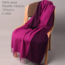 Naizaiga-chal de lana pura para invierno, pashmina cálida de color negro y rosa, chal de gran tamaño, YR102, novedad de 2019 2024 - compra barato