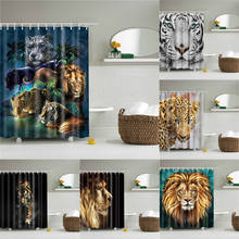 Lion Tiger Shower Curtain Leopard Animals Prints Bathroom Waterproof Polyester Fabric For Curtains Bath Screen Home Decoration 2024 - buy cheap