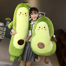 Almohada de aguacate Kawaii de 53-115CM, muñeco de peluche de dibujos animados de frutas, relleno de algodón, decoración completa para el hogar para bebé, regalos de navidad 2024 - compra barato