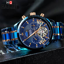 Haiqin business men's watch top luxury automatic mechanical tourbillon watches men stainless steel waterproof clock Reloj hombre 2024 - buy cheap