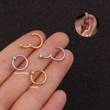 1pc aço inoxidável nariz septo helix cartilagem daith hoop piercing brincos clicker anel 2024 - compre barato