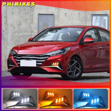 LED DRL Daytime Running Light Fog Lamp 12V Car Running Lights For Hyundai Accent Solaris Verna 2020 2024 - buy cheap