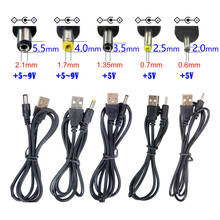 USB Port to 2.0*0.6mm 2.5*0.7mm 3.5*1.35mm 4.0*1.7mm 5.5*2.1mm 5V DC Barrel Jack Power Cable Connector 2024 - купить недорого