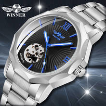 Relógio masculino esqueleto winner, mecânico automático legal para homens, relógio de mãos luminoso 2024 - compre barato