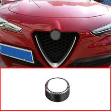 Real Carbon Fiber Car Styling Car Logo Outer Ring for Alfa Romeo Stelvio 2017-2020 Car Exterior Accessories 2024 - buy cheap