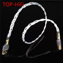 TOP-HiFi Single Crystal Silver USB Cable DAC A-B Interconnect Digital Gold Connection USB 2.0 Type A to B Male Audio Cable 2024 - buy cheap