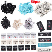 50pcs DIY Cotton Clothing Labels Handmade Embossed Tags Flag Labels For Garment Sewing Accessories 2024 - buy cheap