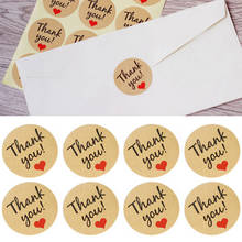 60 Pcs Candy paper tags/Thank You love self-adhesive stickers kraft label sticker for DIY Hand Made Gift Cake 2024 - buy cheap