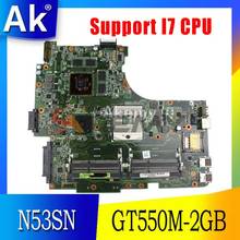 AK N53SV Laptop motherboard for ASUS N53SV N53SN N53SM N53S N53 Test original mainboard GT550M/GT540M-2GB Support I7 CPU 2024 - buy cheap