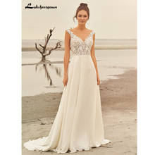 Lakshmigown-vestido de Novia de encaje, de corte en A, de gasa, para boda, novedad 2024 - compra barato