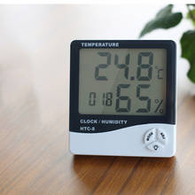 Indoor Outdoor Weather Station Digital Thermometer Hygrometer LCD C/F Temperature Humidity Meter Alarm Clock Humidity Meter 2024 - buy cheap