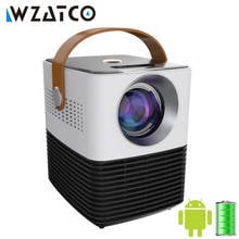 WZATCO-miniproyector LED de bolsillo para cine en casa, dispositivo de proyección de vídeo HD con USB, opción de proyector de vídeo, Android 6,0, corrección de Keystone Digital, V1 2024 - compra barato