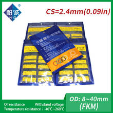 Fkm-anel de forma o de borracha cs2.4mm, od8/9/10/11/12/13/14/15/16/17/18/19/20/21/22/23/24/25/26/27/28/29/30/31/32/33/34/35/36/37/38/40*2.4mm