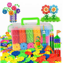 200PCS Children Kid Baby Toy Multicolor Building Blocks Snowflake Creative Educational Construction Plastics Toys Thickened 2mm 2024 - buy cheap