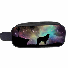 Cool Howling Wolf Print Cosmetic Cases Pencil Bag Teenager Boys Stationary Bag Kids Pencil Box Children School Case Makeup Bags 2024 - buy cheap