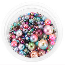 Perlas de imitación redondas de plástico ABS para pulsera, espaciador suelto de varios colores, de 3 a 12mm, para bricolaje, 360 Unidades 2024 - compra barato
