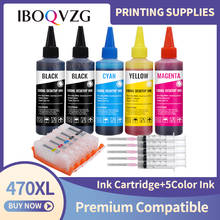 Cartucho de tinta recarregável para impressora canon, 5 cores, chip completo para impressora canon pgi470 ts5040 ts6040 ts 5040 ts6040 2024 - compre barato