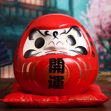 [MGT] 7.5 inch Japanese Ceramic Daruma Doll Lucky Charm Fengshui Zen Ornament Centerpiece Money Box Home Tabletop Decoration 2024 - buy cheap