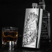 Frascos de Whisky de acero inoxidable 304 de alta calidad, 17oz Eagle, Alcohol grabado, regalo, portátil, creativo 2024 - compra barato