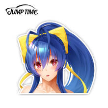 Jump time 13cm x 8.9cm adesivos de carro blazblue peek anime decalque kaili mai natsume estilo do carro à prova dwaterproof água decoração do motor automático gráficos 2024 - compre barato