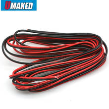 18 awg de cobre, cabo preto vermelho de 2 pinos, fio isolado pvc, fio de 18 awg, cabo elétrico, cabo led, diy conectar, estender o cabo de fio 2024 - compre barato