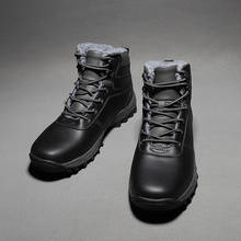 Plus Size 48 Winter Men's Boots  Ankle Boots Plush Warm Men Motorcycle Boots Slip On Outdoor Cotton Shoes Chaussure Zapatillas 2024 - buy cheap