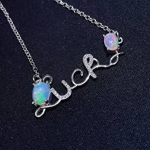 Natural Opal Necklace, Australian mining area, color changing and colorful, 925 silver 2024 - buy cheap