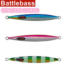 BATTLEASS Metal Jig Fishing Lure 120g/160g/180g Off Shore Slow Pitch Jig Super Hard Metal Vertical Jigging Spoon Fishing Tackle 2024 - buy cheap