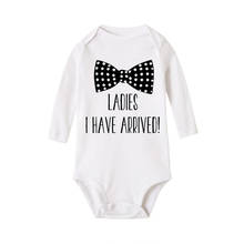 Funny Ladies I Have Arrived Newborn Pronounce Cotton Baby Romper White Long Sleeve Baby Boy and Girl Bodysuit 2024 - купить недорого