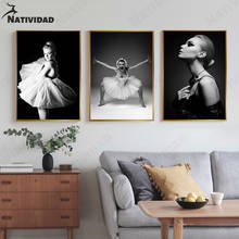 Black and White Print Art Poster Ballet Girl Canvas Painting Modern Fashion Poster Print Picture Wall Poster Bedroom Home Decor 2024 - buy cheap