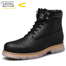 Camel Active New Natural Wool Men Winter Shoes Warmest Genuine Leather Handmade Men Winter Snow Boots 2024 - buy cheap