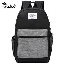 2020 New  Oxford Cloth  Charging Backpack Casual School Bagmen's Business Travel Multi-function  Men Laptop Backpack 2024 - buy cheap