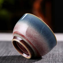 Керамическая разноцветная чашка-мастер, креативные глазурованные чашки для чая с ледяными трещинами, пигментированные чашки для воды кунг-фу, традиционная китайская чаша для чая, посуда для напитков 2024 - купить недорого