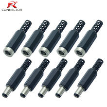 10pcs DC power connector soldering 5.5x2.1mm Female DC jack adapter DC cable terminal DC power plug&jack 2024 - buy cheap