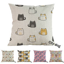 Cartoon animal cat alpaca crocodile unicorn 45*45cm square pillow case Cushion cover car sofa decoration pillow cushions covers 2024 - buy cheap