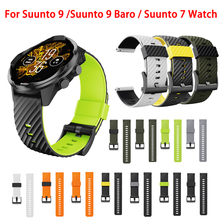 Ремешок силиконовый для Suunto Spartan, 24 мм, спортивный браслет для Suunto 7, браслет для смарт-часов Suunto 9/9 Baro/D5 2024 - купить недорого