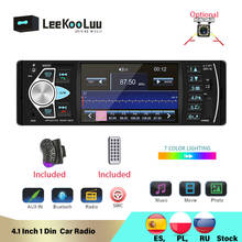 LeeKooLuu 4.1" 1 Din Car Radio Auto Audio Stereo autoradio Bluetooth Support Rear View Camera USB Steering Wheel Remote Control 2024 - buy cheap