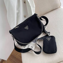 Two-in-one Travel Nylon Crossbody Bag Women 2020 Summer Luxury Fashion Shoulder Messenger Bag Solid Color Handbags and Purses 2024 - купить недорого