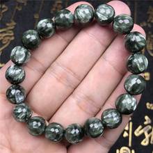 10mm Natural Green Seraphinite Bracelet For Women Lady Anniversary Crystal Stretch Fashion Round Beads Bracelet Jewelry AAAAA 2024 - buy cheap