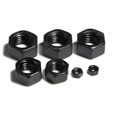 4pcs M12 M14 M16 M18 M20 hexagon lock nuts outer hex screw cap nut black color GB6170 2024 - buy cheap