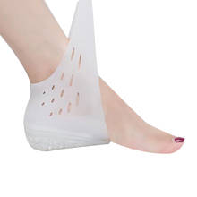 Невидимые стельки, увеличивающие рост, для женщин и мужчин, силиконовые гелевые стельки для поднятия пятки в носках, приспособление для ухода за кожей ног, 2,0/3,0/4,0 см 2024 - купить недорого