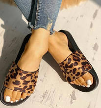 Zapatillas planas de leopardo para mujer, zapatos cómodos de playa a la moda, informales, de verano 2024 - compra barato
