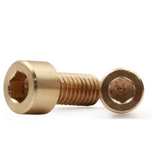 10pcs M3 Allen cup head copper screws hex socket cylindrical headel screw mechanical bolts brass bolt 4mm-25mm length 2024 - buy cheap