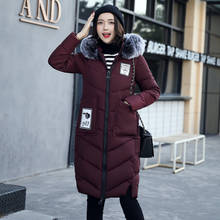 2020 Mujer Parka Women Cotton Winter Coat Wadded Long Female Jacket Fur Collar Hooded Coats Student Padded Parkas WXF206 s s 2024 - buy cheap