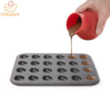 Mini bandeja para muffin com 12/24/48 copo, dispensador de massa, moldes pequenos para cupcake/moldes, bandeja pequena de aço carbono para bolo 028 2024 - compre barato